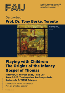 Zum Artikel "Gastvortrag „Playing with Children: The Origins of the Infancy Gospel of Thomas“"